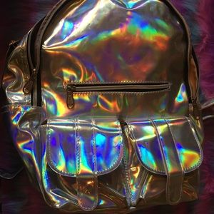 Holographic Backpack with Pockets 🚀